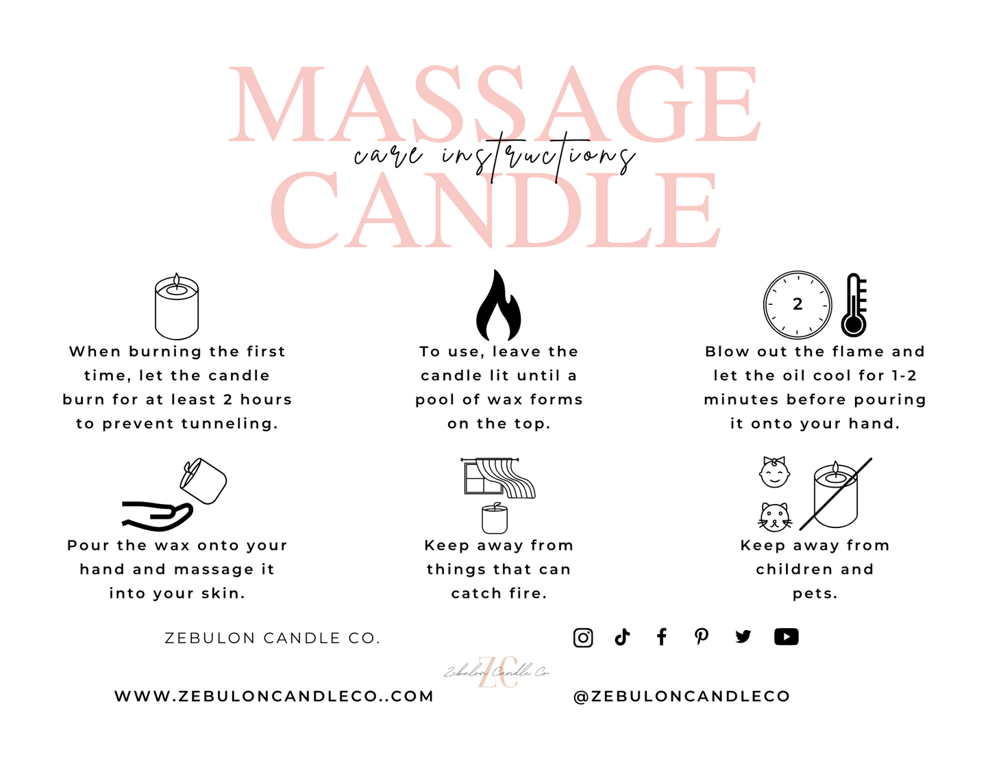 Massage oil Candle